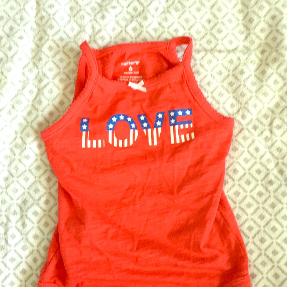 LOVE 4th of July onesie
